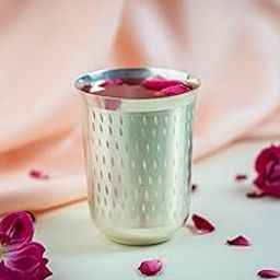 Arya Silver Plated Dotted Glass Puja Samagri Kit for Daily Worship, Diwali, Navratri & Gifting, Decorative,Temple-image-96