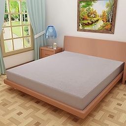 India Furnish Terry Waterproof Mattress Protector with Elastic Skirting- Queen Size, Grey (72"x60")-image-41