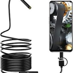 HUIOP 0.3MP 3 in 1 with Adjustable LEDs 5 Meters,Waterproof Inspection Camera, Black-24