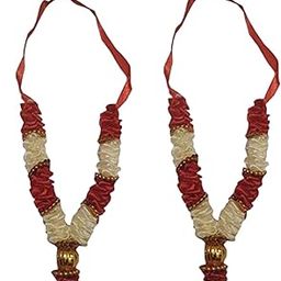 Salvus APP SOLUTIONS Artificial Flowers Beautiful Garland Pooja Haar Mala for Idol & Photo Frames for Temple & Home & Festive Decor (Multicolor, 3 Inch)-49