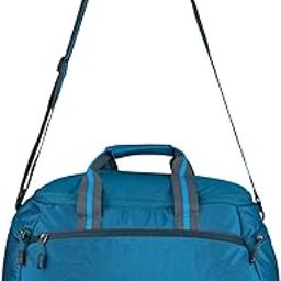 Sports Duffle Bag, 60L Capacity, Water Repellent Polyester, Adjustable Shoulder Strap, Blue-image-20