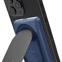 URBN 10000mAh Sleek MagSafe Power Bank with Kickstand | 15W Fast Wireless & 20W Wired Charging | Strong Magnetic Hold | Dual Input (Type-C & Lightning) | Triple Output | Pass-Through Charging (Blue)-7