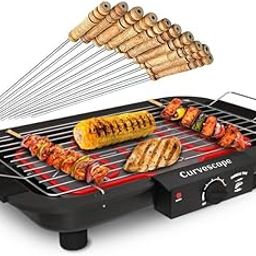 Curvescape 2000W Griller Barbeque Grill With Temperature Control Indoor and Outdoor Tandoor barbeque Grill - Barbeque Grilling Machine With Sticks-picture-29