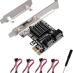 foxaa 4-Port SATA 3.0 PCIe Expansion Card with Low Profile Bracket Support 4 SATA 3.0 Devices-image-51