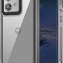 amazon basics Back Case Cover for Motorola Moto G84 5G (TPU + PC_Translucent Black)-image-80