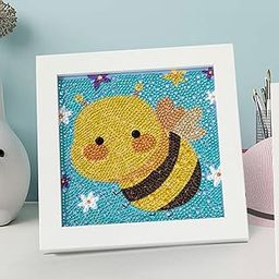 Kuber Industries Acrylic Beads DIY Art & Craft Kit for Kids Bedroom | Diamond Honey Bee Canvas Painting Kit | Craft Material Indoor Art Kit for 6-12 Age Group Girls & Boys-image-67