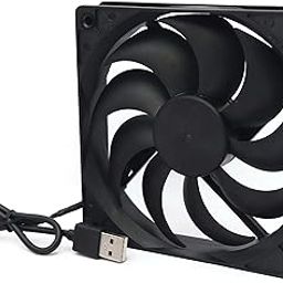 Electronic Spices PC Cooling Fan With USB Connector For PC case, CPU cooler 4.75 INCH, Black (120x25MM)-image-18