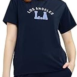 Women's Cotton Typography Printed Night Suit Pajama Set of Top & Shorts-image-70
