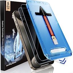 MAGIC JOHN 2 Pack for iPhone 15 Pro Max 6.7 inch Privacy Glass Screen Protector, Auto Dust-Elimination Installation, Bubble Free, Easy Installation-image-97