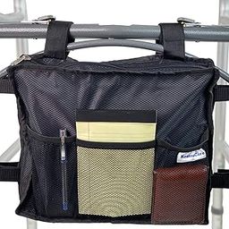KosmoCare Detachable Walker Bag - Hands Free Storage - Senior Walker Accessory - Fits Most Wide and Narrow Styles - Black-picture-24
