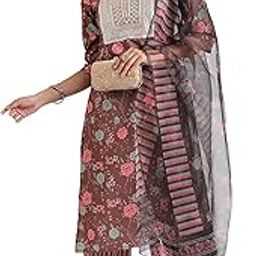 Women's Polyester Blend Regular Fit Printed Threeforth Sleeve Ethnic Set-18
