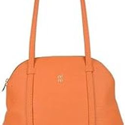 Women Orange Handbag Large Size | Ladies Stylish Casual Purse Bag-12