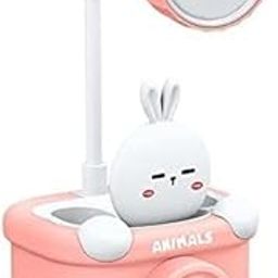 PANSHUB Plastic 3 in 1 USB Chargeable Led Light Table Night Lamp for Kids Bedroom with Pencil Sharpener & Pen Holder Stand for Girls & Boys, Perfect Study Desk Lamp for Home Decoration (Multicolor)-18