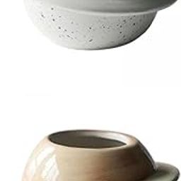 UJEAVETTE 2 Pieces Ceramic Planet Flowerpot Succulent Pot Vase Desktop Planter-picture-10