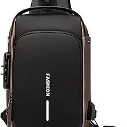 Anti theft Crossbody Sling bag ,Waterproof Chest Bag with USB Charging-image-95