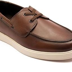 Premium Grain Leather Boat Shoes with Dual-Tone Finish and Comfort Features-image-62