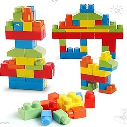 Building Blocks Set for Kids, Large Colourful Interlocking Construction Blocks, Educational Learning Toy 48PCS-11