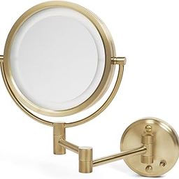 JERDON HL88BGLD Wall Mounted Vanity Mirror with Lights with Direct Lighting with 8x Cable and Gold Finish-image-9