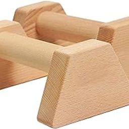 CALANDIS™ Heavy Duty Wooden Parallettes Push up Bars for Gymnastics Exercise Training | Push Up Stands | Strength Training | Fitness Running & Yoga-picture-6