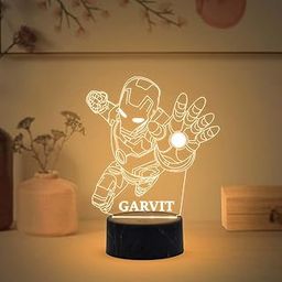 Gift Me Bazar Personalized Ironman258 Desk Table Lamp for Kids Room Decor Light | Avengers Night lamp for Home Decoration | Birthday Gift for Avengers Lover | Gift for Marvel Fans (Warm White Light)-image-92