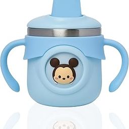 The Little LOOKERS Stainless Steel Insulated Hot & Cold Sipper Bottle for Baby | Sippy Cup | Sipper Bottle for Baby | Sipper Cup with Straw | Baby Travelling Water Bottle | (Sky Blue - 260ml)-image-41