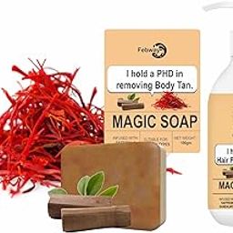 Reldor Magic Soap and Shampoo Set, Saffron Infused, Hair and Body Care Combo, 100g Soap and 300ml Shampoo-image-35