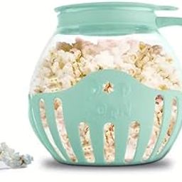 JUXORI microwave silicone popcorn maker Popcorn bowl Silicone collapsible popcorn maker with lid and handle BPA free, dishwasher safe-16