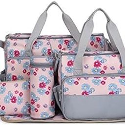 SilverBaby diaper mummy for mom nappy bags Mulitfunction mother mama Bags maternity 5 piece set-image-2