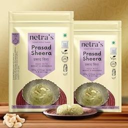 Netra's Instant Prasad Sheera - 200g (Pack of 2) | 8 Servings | Preservative-Free | 100% Natural Quick Meals | Perfect for Pooja, Satyanarayan Prasad, Festivals & Special Occasions-image-14