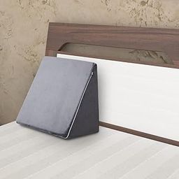 Home Centre Slumber Grey Textured Memory Foam Lumbar Support - 39x47cm-image-1