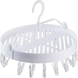 ATORSE Hanging Drying Hanger Rotatable Folding for Socks Towels Underwear White-image-52