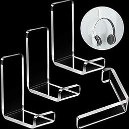 Feeling Hub Headphone Hanger Headphone Hook Headset Holders Headphone Wall Mount with Adhesive Glues Acrylic Holder Mount for General Purpose Game Headphones-picture-29