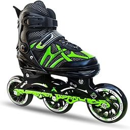 SELLMONK Inline Skates Size Adjustable All Pure PU Strong Wheels Aluminium with LED Flash Light on Wheels, Skating Boy Age Group 6-15 Years Big Size (3 Wheel Skating)-picture-8