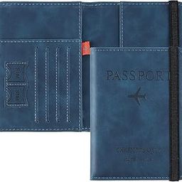 Passport Holder Cover Travel Wallet Organiser, Passport Case with RFID Blocking, PU Leather Travel Document Holder for Men & Women Travel Accessories-image-83