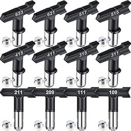 12 Pcs Airless Paint Sprayer Tips - Reversible Spray Nozzles for Spraying Machine Accessories (109,111,209,211,311,315,411,415,515,517,621,623)-image-6
