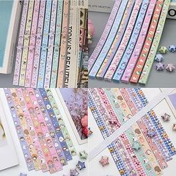 HASTHIP® 2080 Sheets Origami Art Papers for Making Origami Lucky Star, Cute Kawaii Sanrio Art Lucky Star Papers with 8 Designs-image-55
