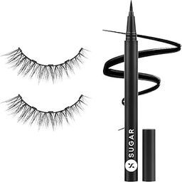 SUGAR Cosmetics Maximeyes Drama Magnetic Eyelashes & Eyeliner Powder, Matte Finish - 01 Genuine - Subtle & Elegant (Natural-Looking) - 3 Ml, Black-19