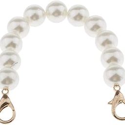 HEAVENGLOW Round Pearl Beading Short Handles Replacement for Beach Bag Handbags Strap | Handbag Accessories-image-1