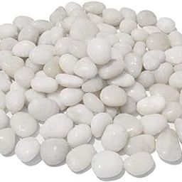 Bum Bum Bhole 2.5Kg Natural Polished White Pebbles (White Polished) Smooth for Plants, Aquariums,Terrarium,Succulents,Garden Pots,Bamboo Plants & Multi Purpose Pack (2.5 Kg, 20-30 mm, White Polished)-image-80