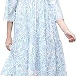 Women's Pure Cotton Regular Fit Jaipuri Printed Western Kurta Dress-image-36