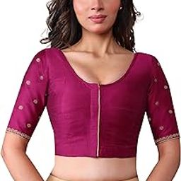 Cotton Silk Maroon Half Sleeveless Stitched (D-1005699@@P)-image-60