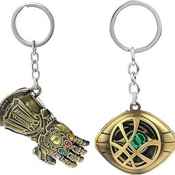 Three Shades Dr Strange Keychain & Thanos Infinity Stone Golden Hand Keyring-image-13