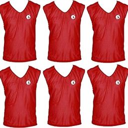SAS SPORTS Training Bibs Scrimmage Vests Pennies for Soccer Set of 6 (Maroon, L)-image-76