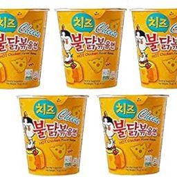 Samyang Cheese Hot Chicken Flavour Raman Cup Noodles, 70mg*5 Pack (Pack of 5) (Imported)-image-56