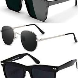Unisex Goggles Mc Stan Mirrored Sunglasses Candy Black Rectangle Narrow For Women & Men Small Square, Combo Offer Pack Of 3, Candy Mc Stan 3-image-54
