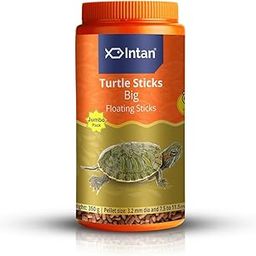 Growel Intan Turtle Sticks (Big 3.2mm x 7.5-11.5mm Floating) | 350gm - Highly Nutritious Ornamental Fish Food for Turtles, Amphibians & Newts-image-36