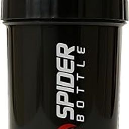 Zippybazaar Bottle Protein Shaker, 500ml Capacity, with Storage Container and Flip Cap, leak-proof, BPA-free, for protein shakes & supplements - Black with Red lid-image-51