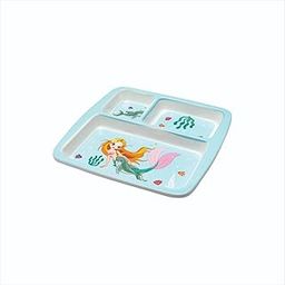 Stehlen Dinnerware, Dinner Plates, 3 Partition Plates, Kids Plate, 100% Melamine Plates, Aqua Tales Theme Plate, Kids Snacks Plates, FDA Approved, BPA Free- Aqua Tales-image-25