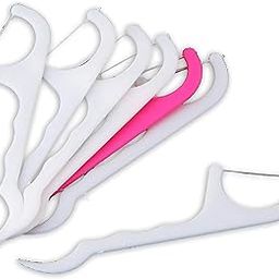 3-in-1 Dental Flossers with Tongue Cleaner & Toothpick for Fresh Breath and Healthy Gums, Multicolour, Pack of 5 - Oral Care Set (White + Pink)-16
