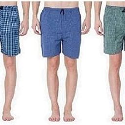 Men's Cotton Blend Regular Printed Boxer Shorts Pack of 3 (Size-L) Multicolour-image-83